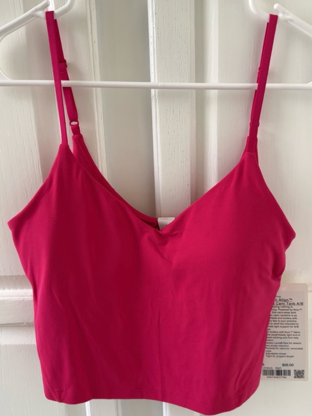 Lululemon Athletica Align Pink Cropped Cami Tank Top NWT